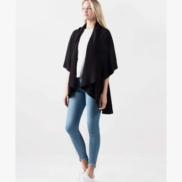 LOOK by M Shawl Sweater Wrap Vest